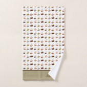 Aangepast zwart-wit ventilatorvliegers kust B Bad Handdoek (Handdoek)