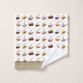 Aangepast zwart-wit ventilatorvliegers kust B Bad Handdoek (Wasdoekje)