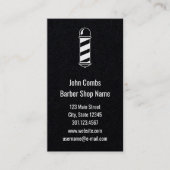 Aangepast zwart-wit Visitekaartje met Barber Pole (Voorkant)