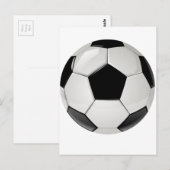 Aangepast zwart-wit Voetbal Briefkaart (Voorkant / Achterkant)