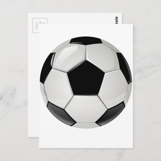 Aangepast zwart-wit Voetbal Briefkaart (Voorkant / Achterkant)