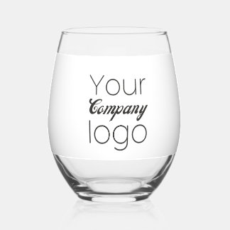 Aangepast Zwart Wit Zakelijk Promotioneel Logo Toe Wijnglas Zonder Voet