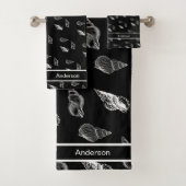 Aangepast zwart-wit, zwart-witwasgoed bad handdoek (Insitu)