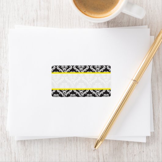 Aangepast zwart-witbad bruiloft etiket (Insitu)