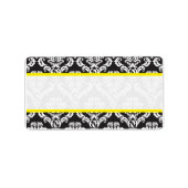 Aangepast zwart-witbad bruiloft etiket (Voorkant)