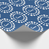 Aangepast zwart-witpapier voor monogram cadeaupapier (Hoek)