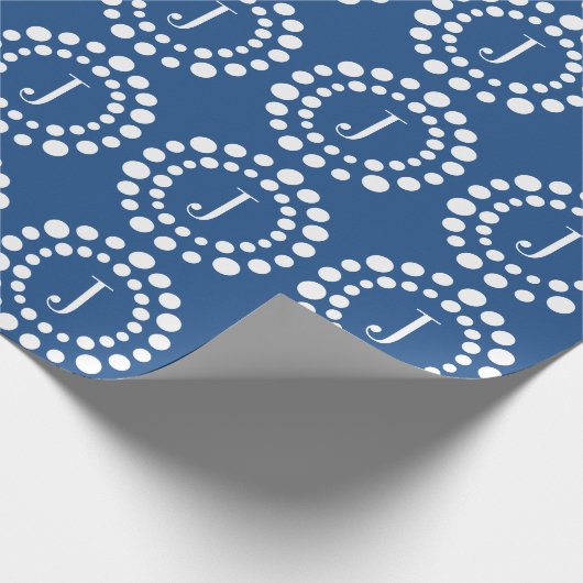 Aangepast zwart-witpapier voor monogram cadeaupapier (Hoek)