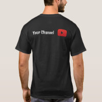 Aangepast zwart YouTube Channel Logo T-shirt – Per
