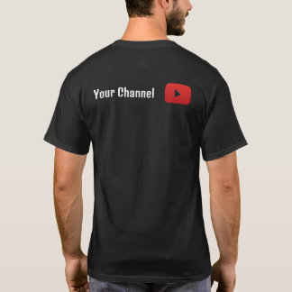 Aangepast zwart YouTube Channel Logo T-shirt – Per