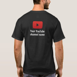 Aangepast zwart YouTube Channel Logo T-shirt – Per