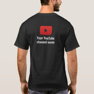 Aangepast zwart YouTube Channel Logo T-shirt – Per