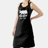 Aangepast zwart zwart beer BBQ-kookpron Schort (Insitu)