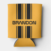 Aangepast zwart, zwart, zwart, sport Stripe Blikjeskoeler (Voorkant)