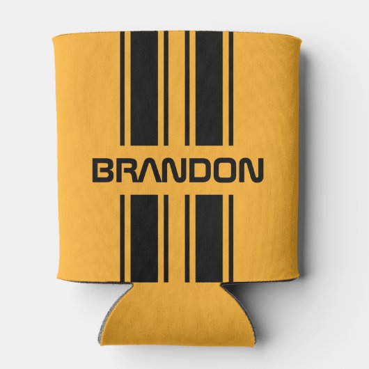 Aangepast zwart, zwart, zwart, sport Stripe Blikjeskoeler (Achterkant)