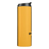 Aangepast zwart, zwart, zwart, sport Stripe Thermosbeker (Gedraaid links)