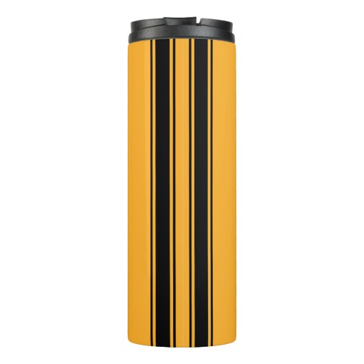 Aangepast zwart, zwart, zwart, sport Stripe Thermosbeker (Achterkant)