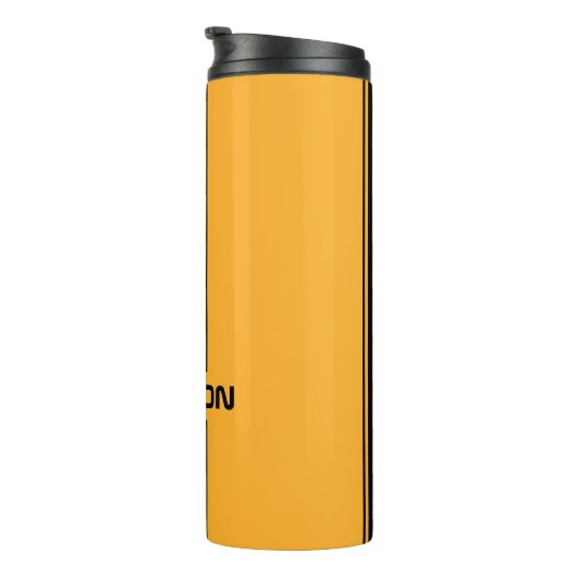 Aangepast zwart, zwart, zwart, sport Stripe Thermosbeker (Geroteerd rechts)