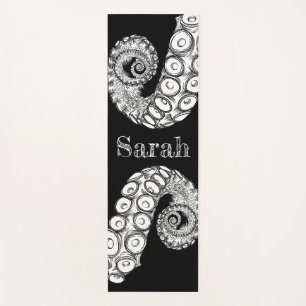 Aangepast - Zwarte en gele octopus tentacle Yoga M Yogamat