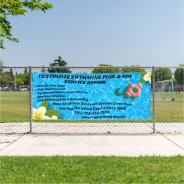 Aangepast Zwembad Spa Onderhoud Reparatie Ser Spandoek