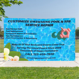Aangepast Zwembad Spa Onderhoud Reparatie Ser Spandoek