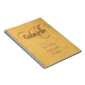 Aangepast Zwemscript Gabrielle Brown Kraft Notitieboek (Rechterzijde)