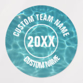 Aangepast zwemteam labels (Design 2)