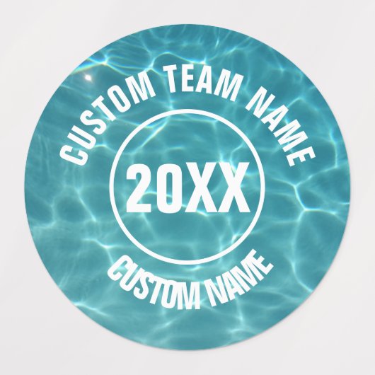 Aangepast zwemteam labels (Design 2)