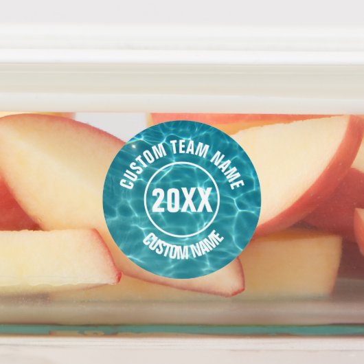 Aangepast zwemteam labels (Aangebracht)