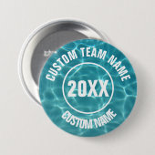 Aangepast zwemteam ronde button 7,6 cm (Voorkant /achterkant)
