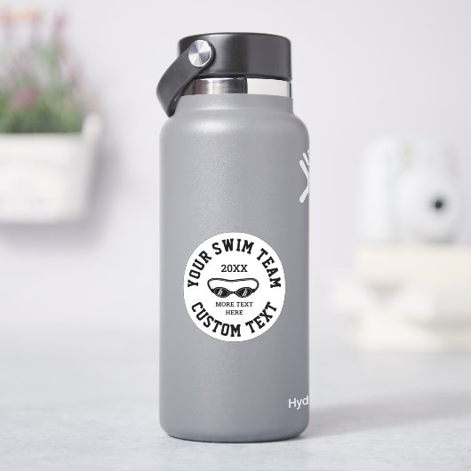 Aangepast zwemteam vinylstickers voor zwemmers sticker (HydroFlask)