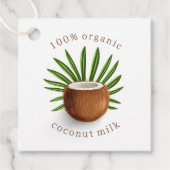 Aangepaste 100% biologische kokosmelk label (Voorkant)