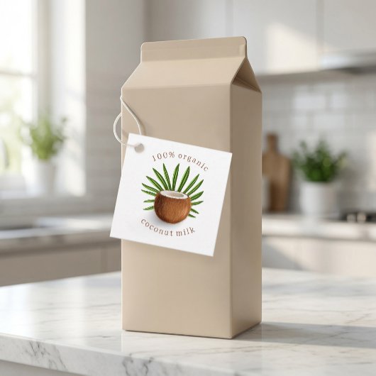 Aangepaste 100% biologische kokosmelk label