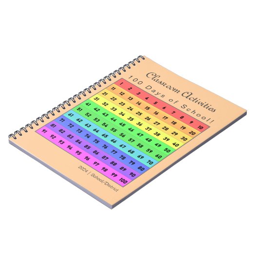Aangepaste 100 dagen van school Classroom Activite Notitieboek (Linkerzijde)