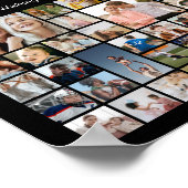 Aangepaste 100 foto's Fotocollage 100ste verjaarda Poster (Hoek)