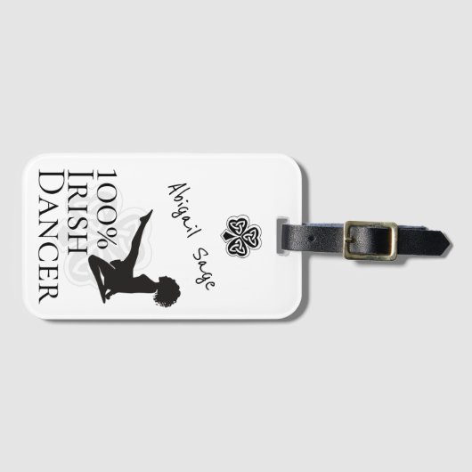Aangepaste 100% Ierse danseres Soft Shoe Dance Bagagelabel (Voorkant (horizontaal))