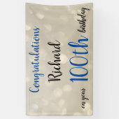 Aangepaste 100e verjaardag spandoek (Verticaal)