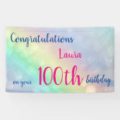 Aangepaste 100e verjaardag spandoek (Horizontaal)