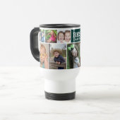 Aangepaste 10 Afbeelding Collage Beste Papa Ooit G Reisbeker (Voorkant links)