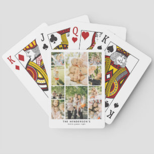 Aangepaste 10 foto collage familie spelletjes avon pokerkaarten