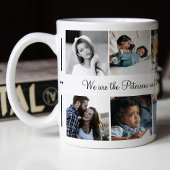 Aangepaste 10 foto-collage jouw tekst moderne koffiemok