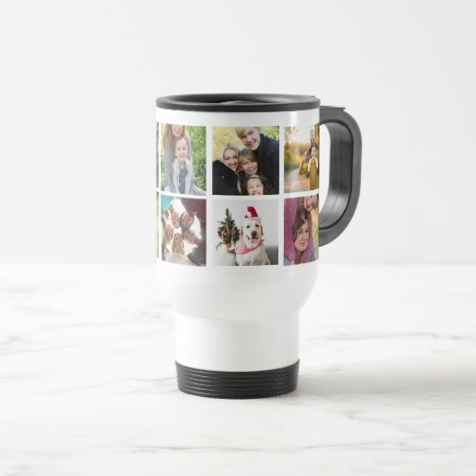 Aangepaste 10 foto's Collage Reisbeker (Voorkant rechts)