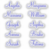 Aangepaste 10 voornamen | Kalligrafie Stickers (Voorkant)