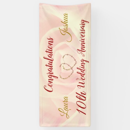 Aangepaste 10de Banner van het Jubileum van de Wed (Verticaal)