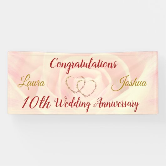 Aangepaste 10de Banner van het Jubileum van de Wed (Horizontaal)