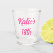 Aangepaste 10e 18e 20e 30e 40e 50e 60e verjaardag shot glas (Voorkant)