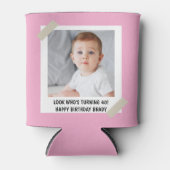 Aangepaste 10e 20e 30e 40e 50e 60 verjaardagsfeest blikjeskoeler (Voorkant)