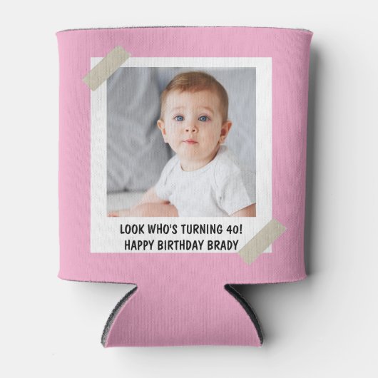 Aangepaste 10e 20e 30e 40e 50e 60 verjaardagsfeest blikjeskoeler (Voorkant)