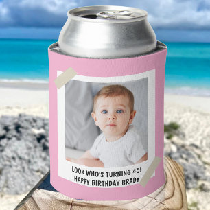 Aangepaste 10e 20e 30e 40e 50e 60 verjaardagsfeest blikjeskoeler