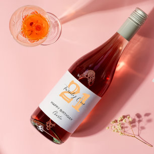 Aangepaste 10e 21e 30e 40e 50e 60 verjaardagsfeest wijn etiket