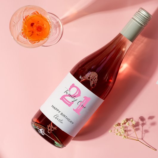 Aangepaste 10e 21e 30e 40e 50e 60 verjaardagsfeest wijn etiket